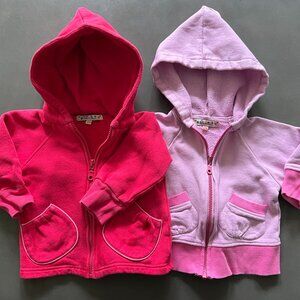 Lola et Moi Pink Hoodie Jackets Sweatshirts Sz 12 Months
